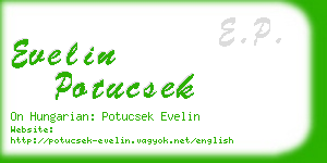 evelin potucsek business card